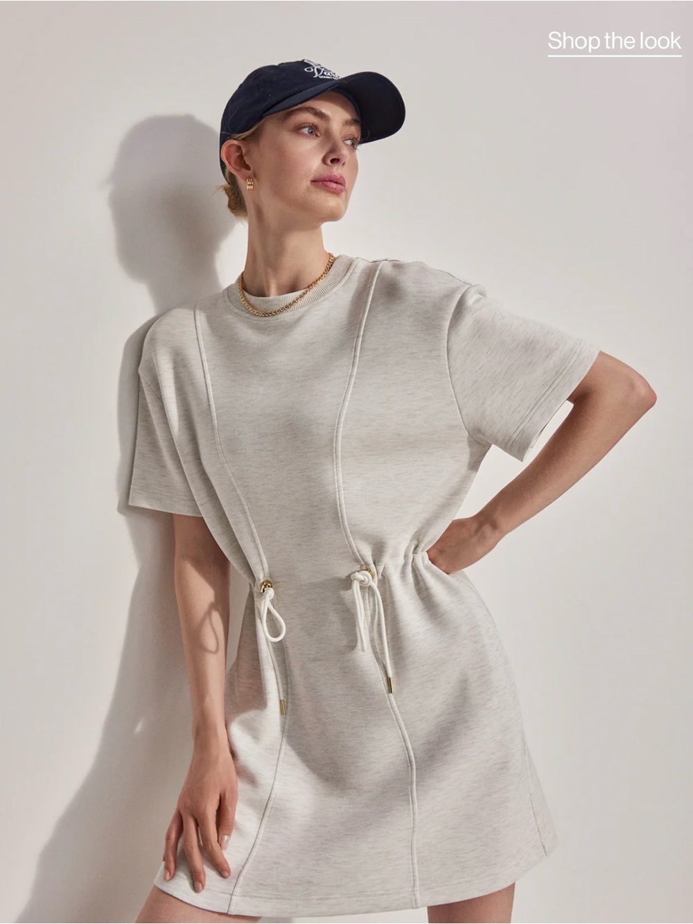 NWOT Varley Maple Dress in Ivory Marl size L